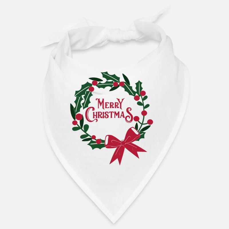 Weihnachtskranz mit roter Schleife Bandana