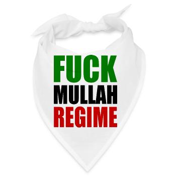 Fuck mullah regime iran - Bandana - Weiß - Vorne