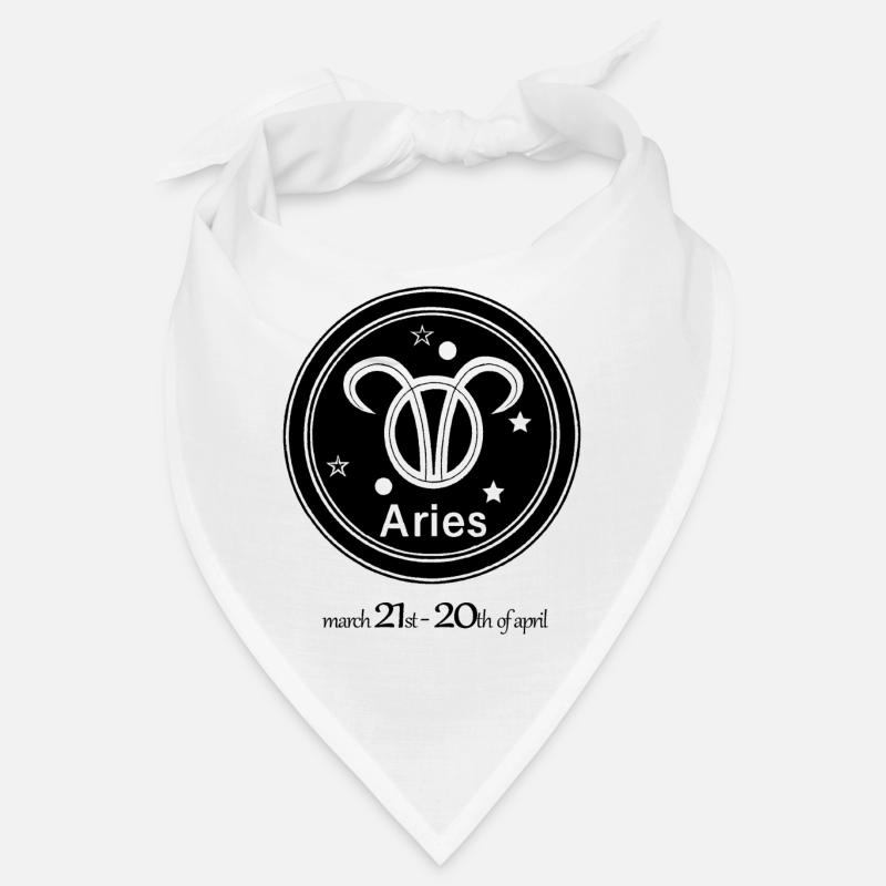 Sternzeichen Widder 002 schwarz Bandana