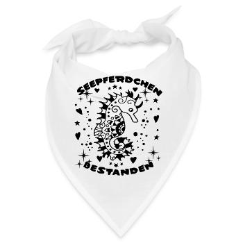 Seepferd Bestanden - Bandana - Weiß - Vorne