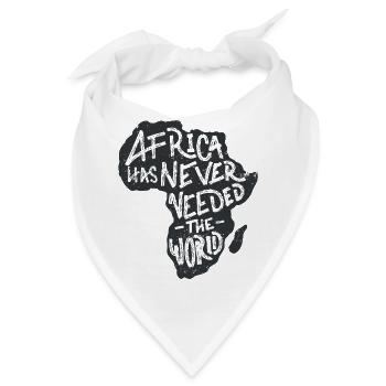 Afrika Karte Handlettering - Bandana - Weiß - Vorne