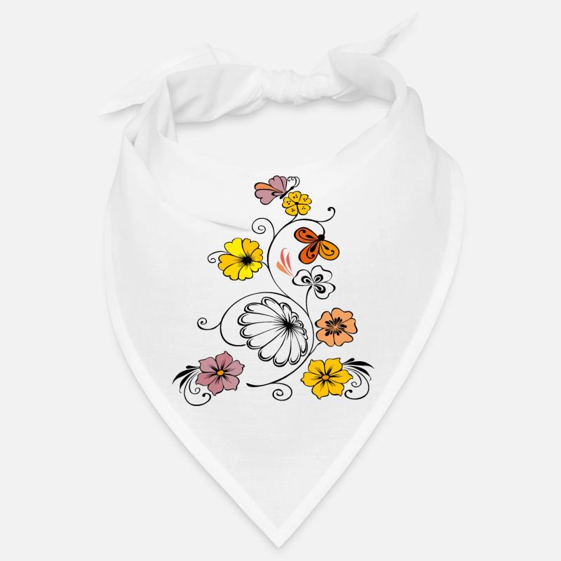 Fleur vigne avec papillon Bandana
