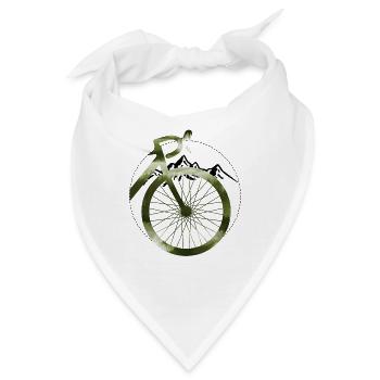 Schotter, Mountainbike, Leidenschaft Radfahren, Radfahrer - Bandana - Weiß - Vorne