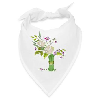 Blumenstrauss - Bandana - Weiß - Vorne