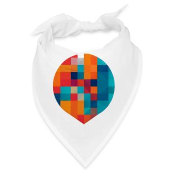 Bunte Geometrie - Bandana - Weiß - Vorne