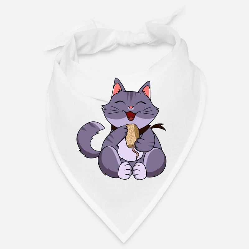 Chat violet gourmande Bandana