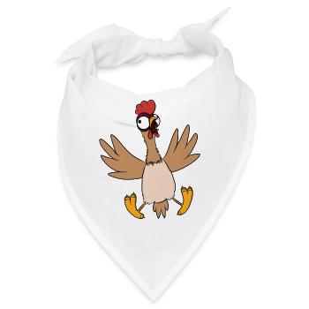 Huhn - Bandana - Weiß - Vorne