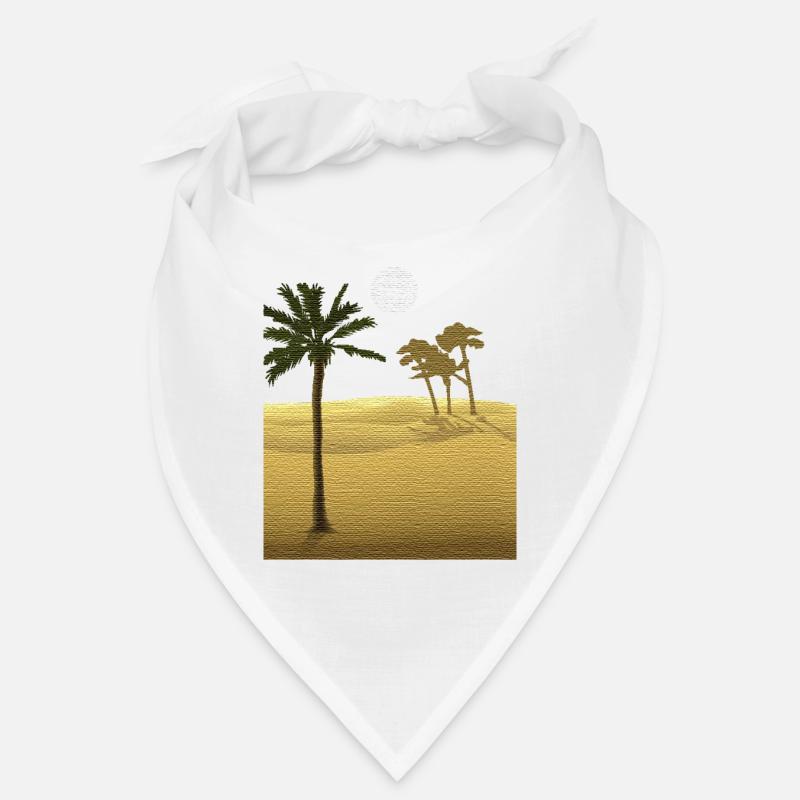 Palme in Wüste | Leinwand Struktur Bandana