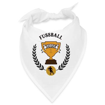 Fussball Sieger Fußball Sieg Spiel Spieler Platz 1 - Bandana - Weiß - Vorne