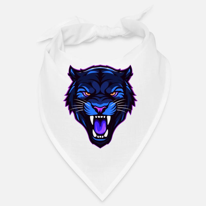 Schwarzer Panther - Bandana - Weiß
