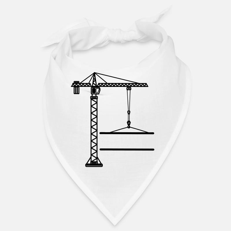 Construction crane banner logo Bandana