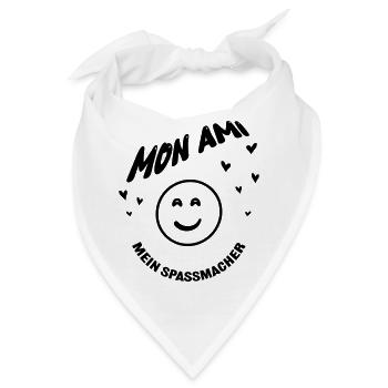 Mon ami mein Spassmacher | mein Freund Design - Bandana - Weiß - Vorne