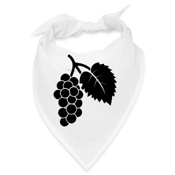 Weintraube - Bandana - Weiß - Vorne