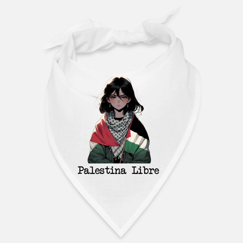 Befreites Palästina-Mädchen - Bandana - Weiß