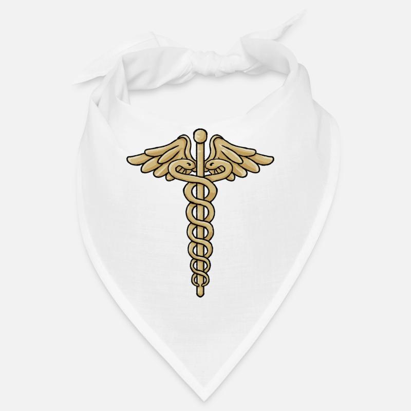 Caducée, bâton d’hermès - Bandana - blanc
