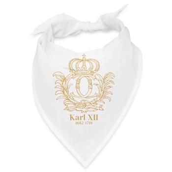Karl XII. - Monogramm - Bandana - Weiß - Vorne