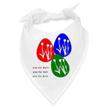 Ostereier Osterfest - Bandana - Weiß - Vorne