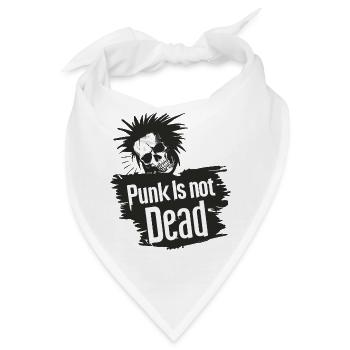 Punk Is Not Dead Punkrock Punker Punkrocker Rock - Bandana - Weiß - Vorne