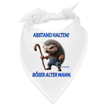 Opa Prickly Abstand halten boeser alter Mann - Bandana - Weiß - Vorne