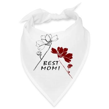 Best Mom - Bandana - Weiß - Vorne