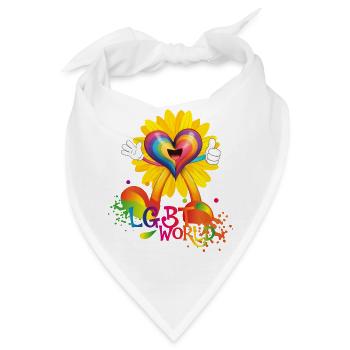 LGBT-WELT - Bandana - Weiß - Vorne