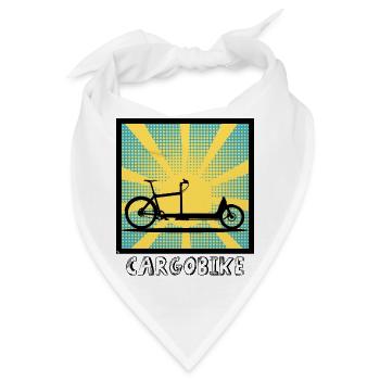 Popartstyle Lastenfahrrad, Cargobike - Bandana - Weiß - Vorne
