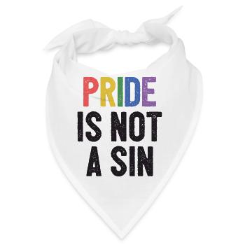 LGBTQ Pride Month - Pride ist keine Sünde - Bandana - Weiß - Vorne
