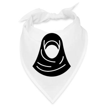 Hijab Kopftuch Muslimische Frau - Bandana - Weiß - Vorne