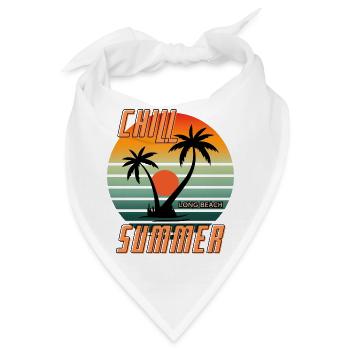 Chill the summer - long beach - Bandana - Weiß - Vorne
