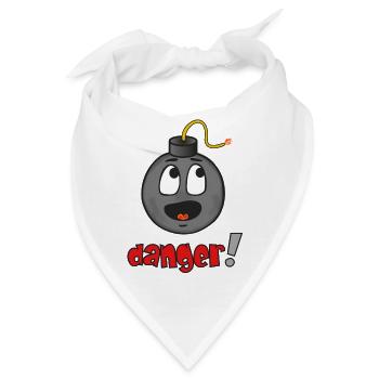 Danger explosives Gesicht - Lustiges Emoticon - Bandana - Weiß - Vorne