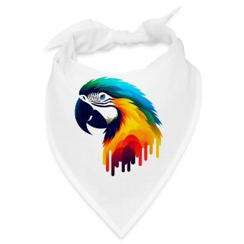 Papagei - Bandana - Weiß - Vorne