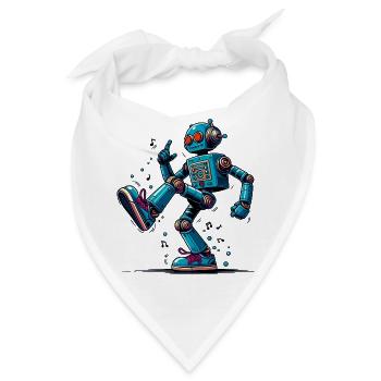 Außerirdischer außerirdischer Roboter tanzt - Bandana - Weiß - Vorne