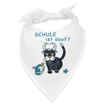 Schule ist doof - Bandana - Weiß - Vorne