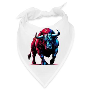 Stier - Bandana - Weiß - Vorne