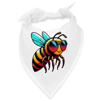 Biene - Bandana - Weiß - Vorne