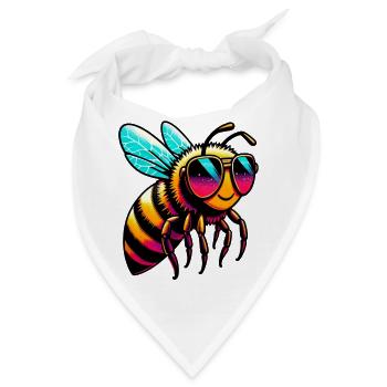 Biene - Bandana - Weiß - Vorne