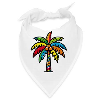 Palme - Bandana - Weiß - Vorne