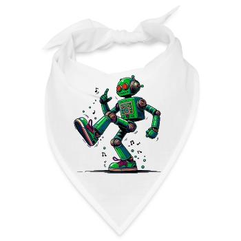 Außerirdischer außerirdischer Roboter tanzt - Bandana - Weiß - Vorne
