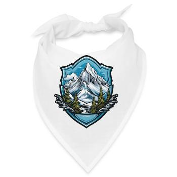 berge mountains - Bandana - Weiß - Vorne