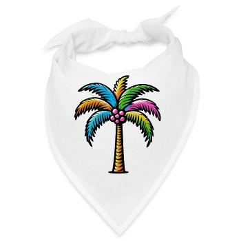 Palme - Bandana - Weiß - Vorne