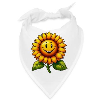 Sonnenblume - Bandana - Weiß - Vorne