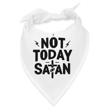 Nicht heute Satan - Bandana - Weiß - Vorne