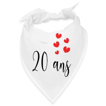 20. 20. JAHRESTAG. 20-JÄHRIGES JUBILÄUM. 20 JAHRE. - Bandana - Weiß - Vorne