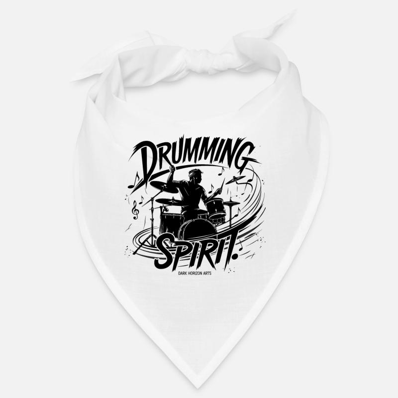 Drumming Spirit - Dynamic Blackwork Art Bandana