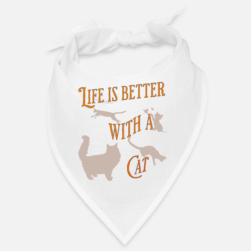 Das Leben ist besser mit Katze Bandana