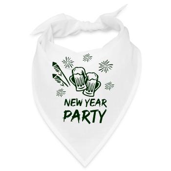 New Year Party - Bandana - Weiß - Vorne