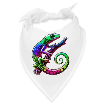 Gecko - Bandana - Weiß - Vorne
