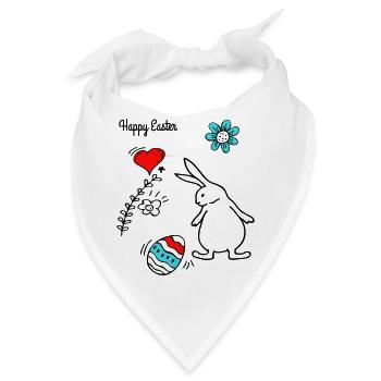 Happy Easter - Bandana - Weiß - Vorne
