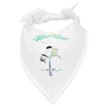 Kitesurfer Palme - Bandana - Weiß - Vorne