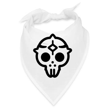 Schädel - Bandana - Weiß - Vorne